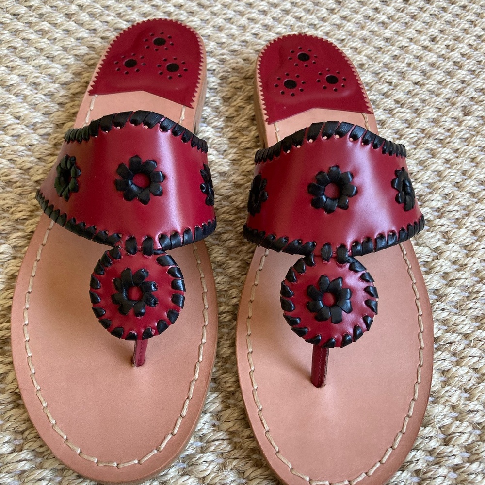 NIB Garnet/Black Jack Rogers 8.5